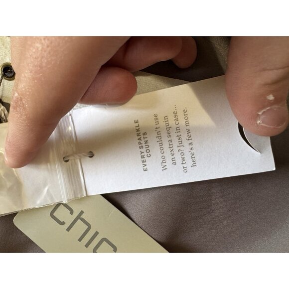 Chicos Beaded Travel Sunrise Jacket Light Cinder Size 2 Lightweight Formal NWT - Picture 15 of 16